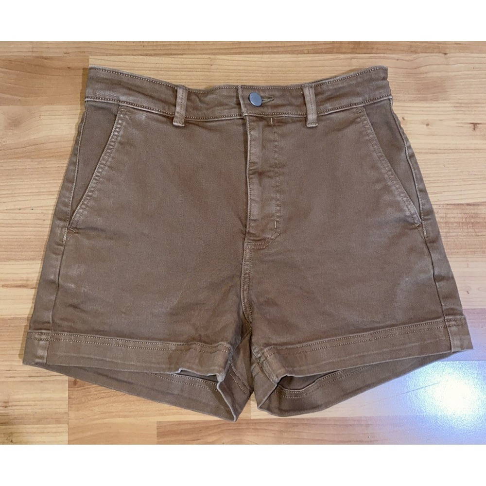 Everlane Brown High-Rise Cotton Shorts